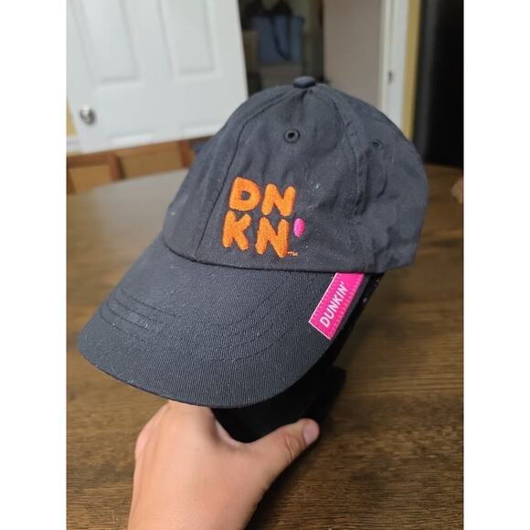 Dunkin Donuts Hat Cap Employee Strapback Crew Apparel Coffee Uniform Black - Picture 12 of 16